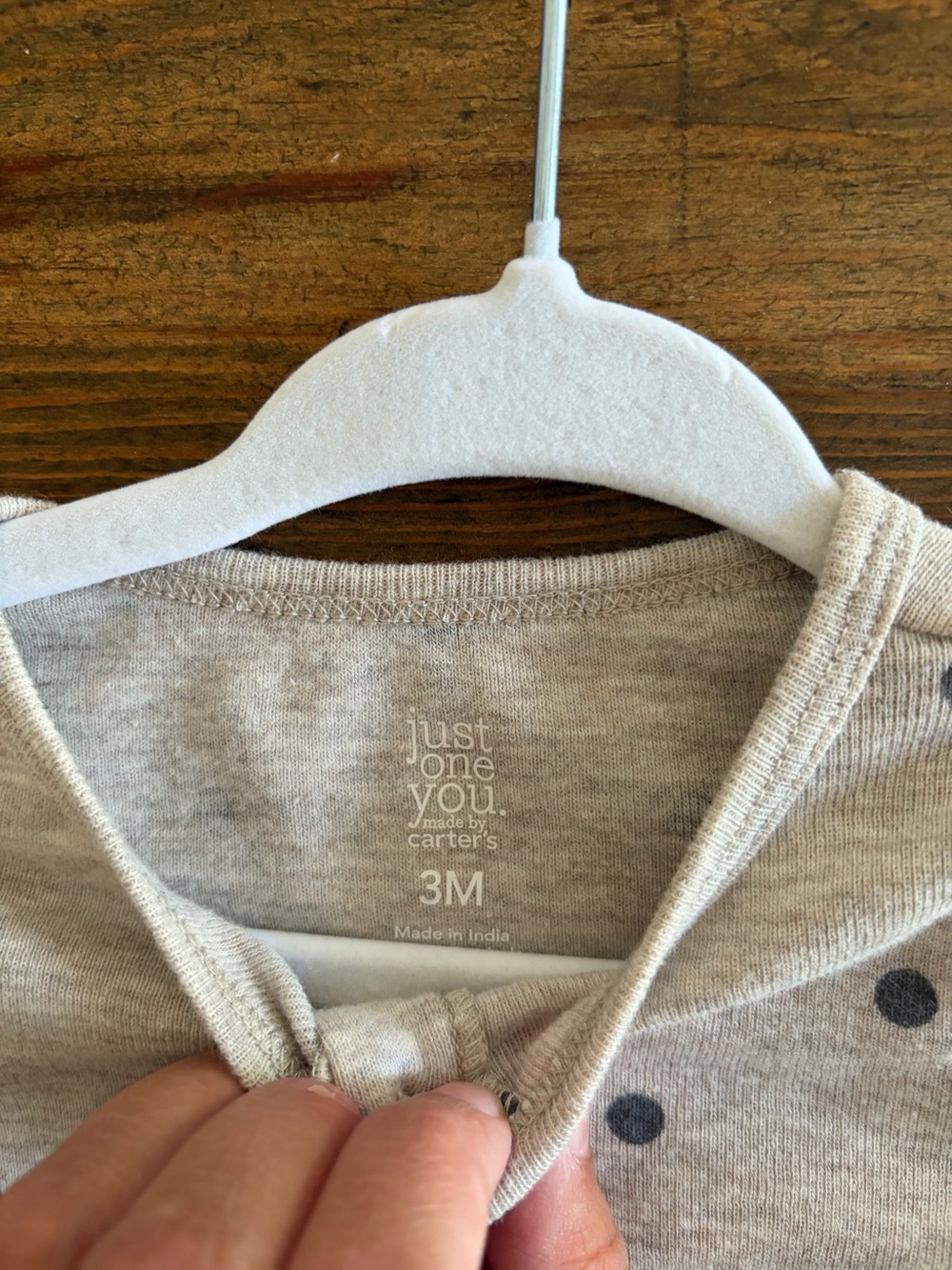 Carter's Cream & Gray Polka Dot Long-Sleeve Pajama Set - Picture 2 of 2